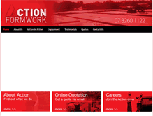 Tablet Screenshot of actionformwork.com.au